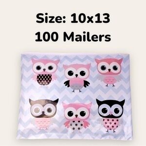 PACK of 10x13 Mailers, Boho Owls! THEY’RE A HOOT!